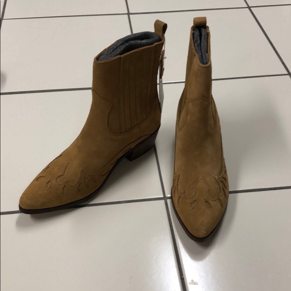 100% real suede Chelsea/cowboy boots for women